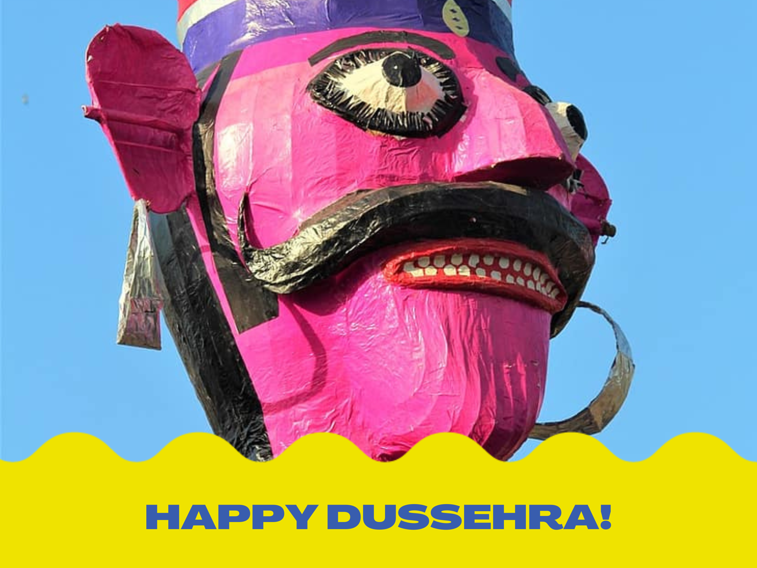 colorful Raavan statue for Dussehra- what dussehra taught me about living a better life